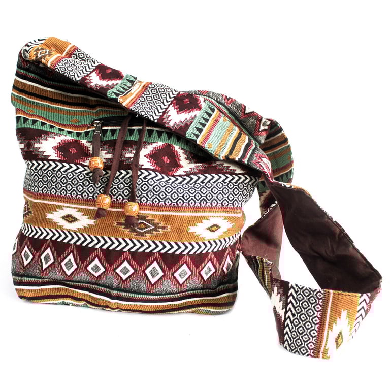 Chocolate Jacquard Backpack - Durable Student Laptop Bag