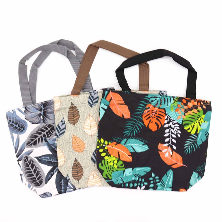 Tropical Handy Quick Shop Bag - Assorted Designs for Home Organization and Travel