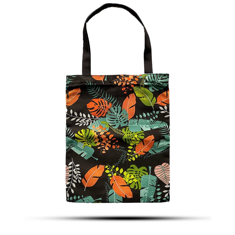 Dark Tropical Motif Classic Tote Zipper Bag - 40x34cm Fashionable Home Decor and Travel Essentials