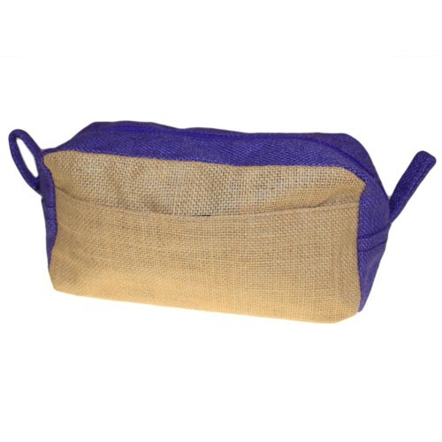 Natural Jute Toiletry Bag - Eco-Friendly Reusable Travel Bag with Lavender Scent