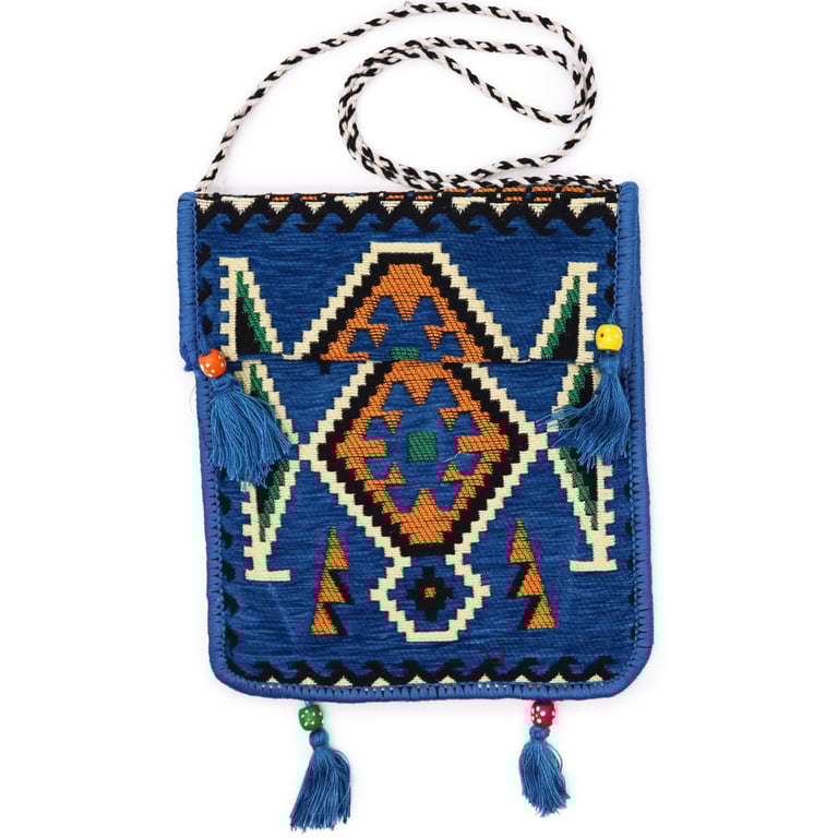 Festival Messenger Bag (Sky Blue Kilim) - Stylish & Functional Design