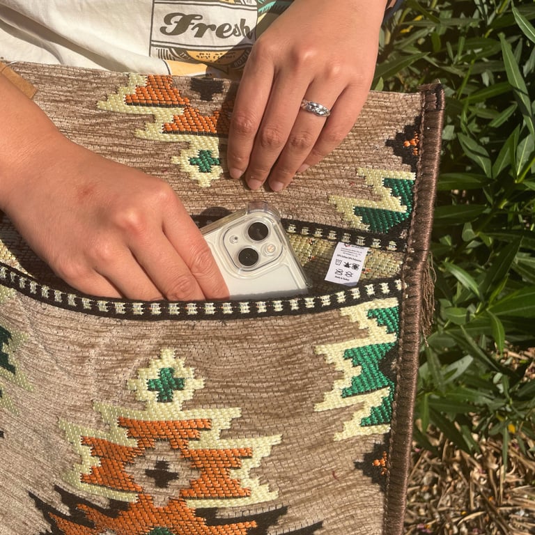 Beige Kilim Messenger Bag - Festive Design by Unbranded