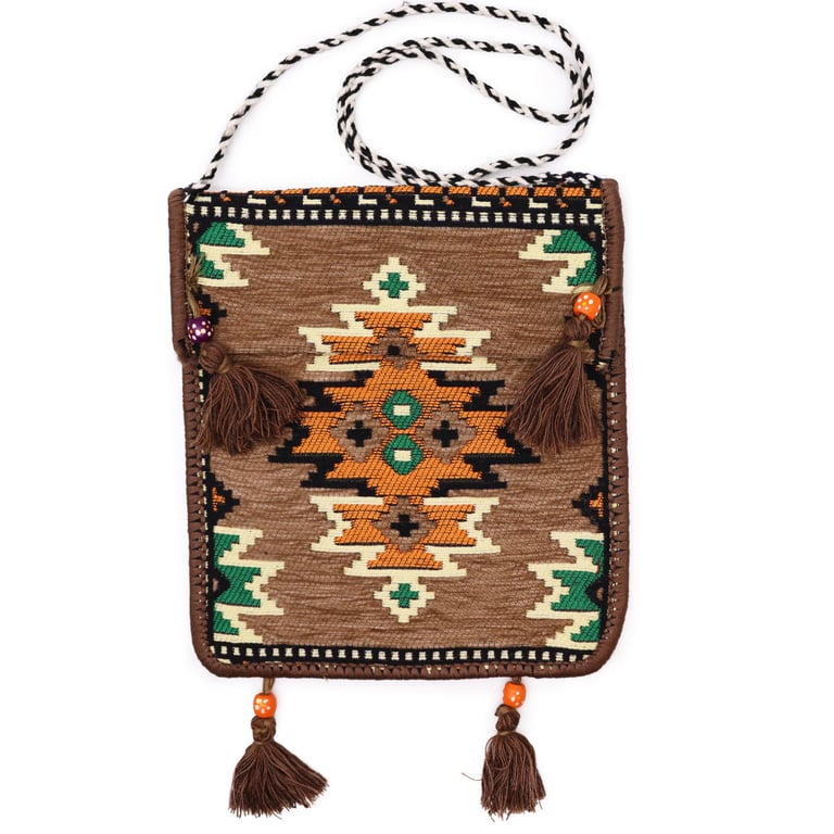 Beige Kilim Messenger Bag - Festive Design by Unbranded
