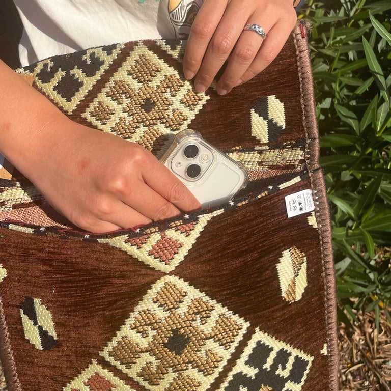 Messenger Bag - Chocolate Kilim Design - Festival Bag (Brand Name)