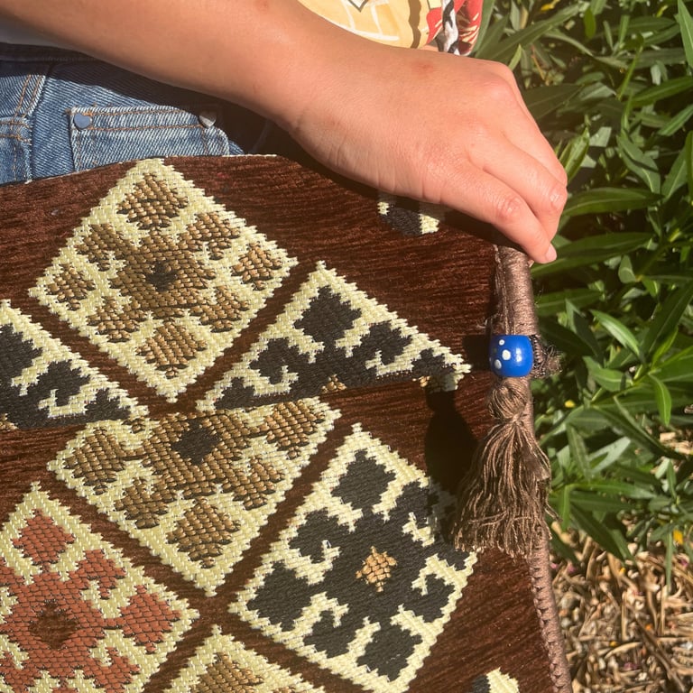 Messenger Bag - Chocolate Kilim Design - Festival Bag (Brand Name)