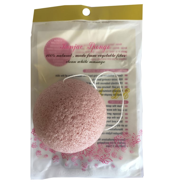 Natural Konjac Sponge - Gentle Exfoliating Rose Infused Skin Cleanser