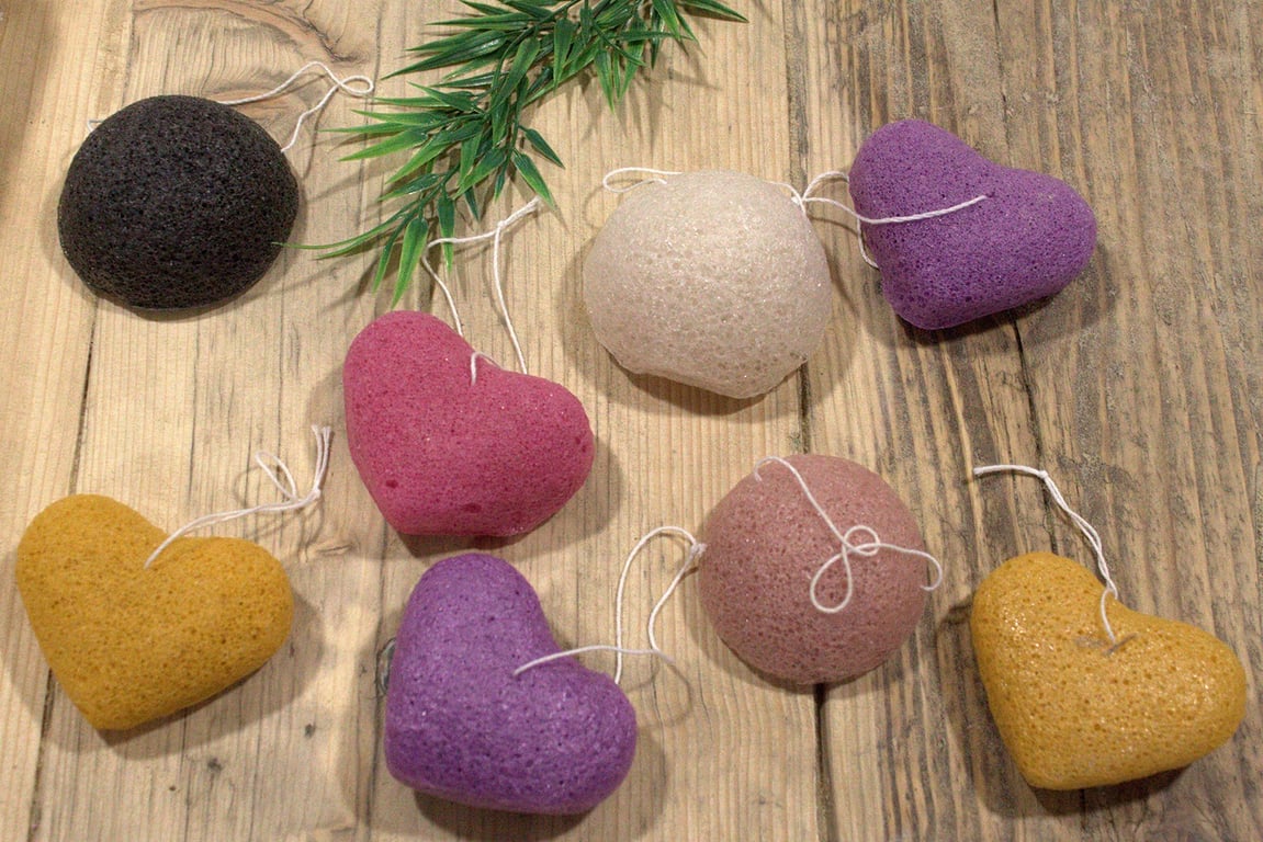 Natural Konjac Sponge - Gentle Exfoliating Rose Infused Skin Cleanser