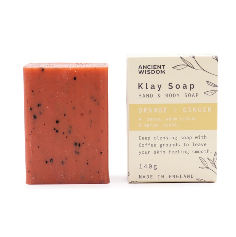 Klay Orange and Ginger Natural Exfoliating Handmade Soap