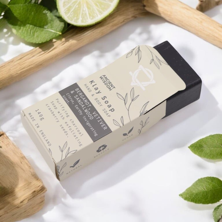 Bergamot & Sandalwood Handmade Luxury Soap by Klay Soap - Natural Scented Gift