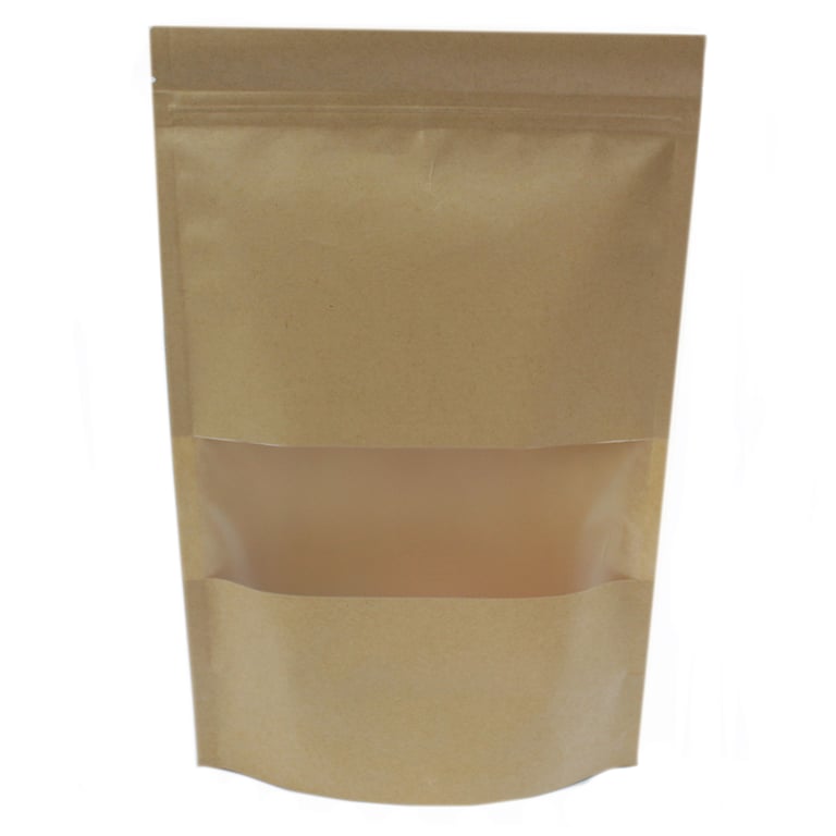 Kraft Window Bag 25x35cm - Reusable Food Container for Home Storage Solutions