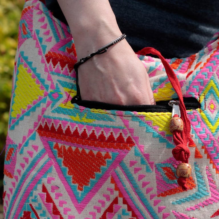 Large Tote Bag - Spacious & Durable - Kathmandu Big Bag - Sunrise