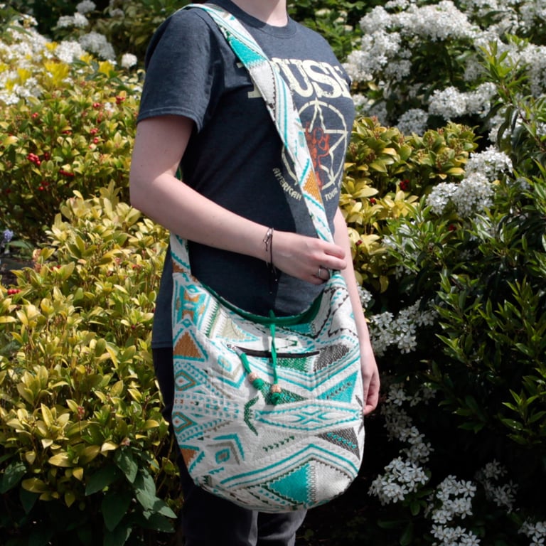 Large Canvas Tote - Spacious Interior - Kathmandu Midday