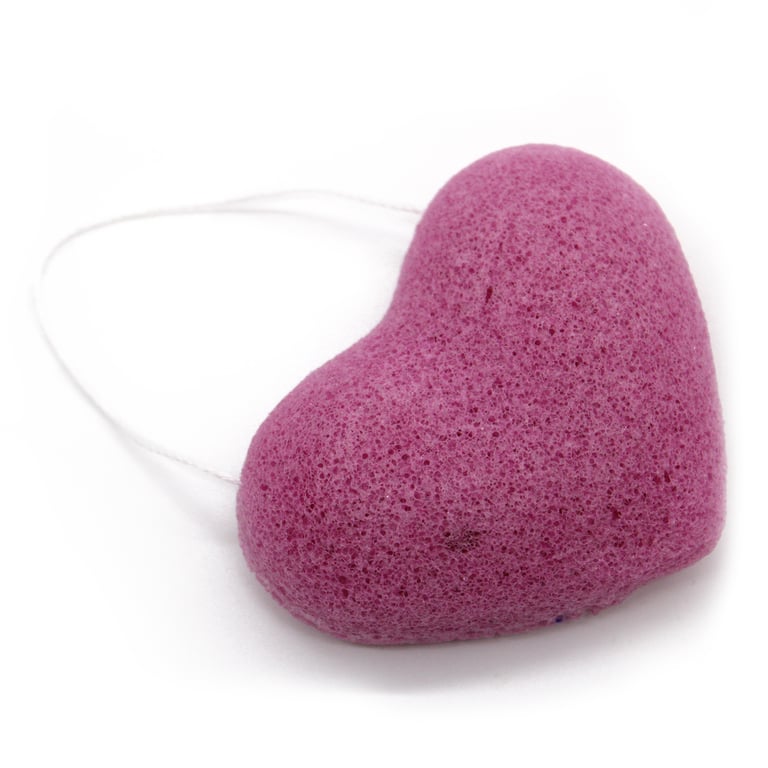 Lavender Konjac Heart Shaped Exfoliating Skin Care Sponge - Natural and Gentle