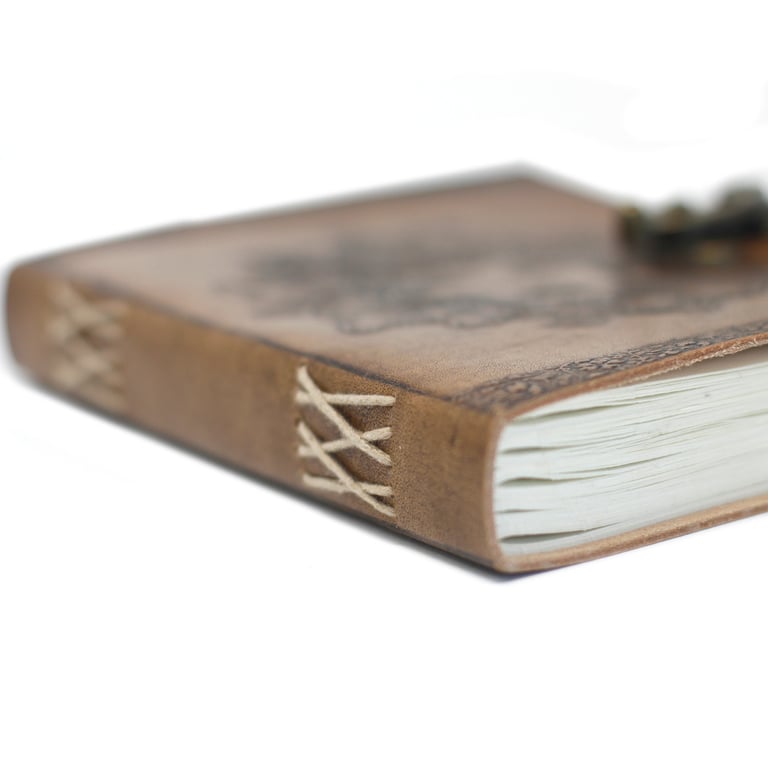 6x8 Leather Greenman Notebook - Premium Quality, Eco-Friendly