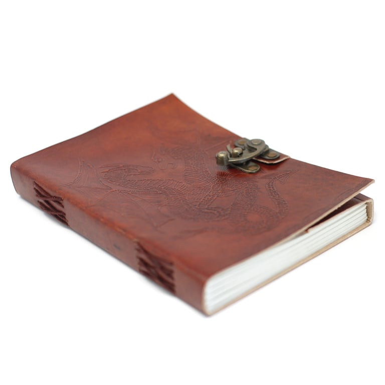 6x8 Leather Dragon Notebook - Premium Quality, Durable Design