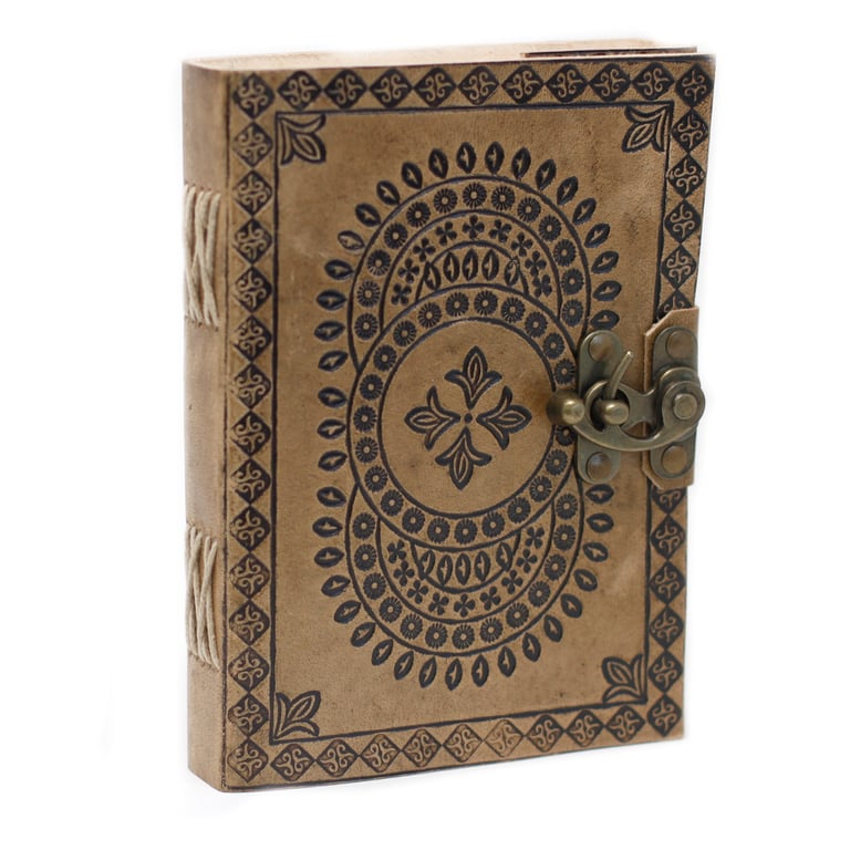 7x5 Leather Blue Mandala Notebook - Premium Quality by Brand/Model