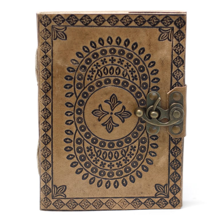 7x5 Leather Blue Mandala Notebook - Premium Quality by Brand/Model