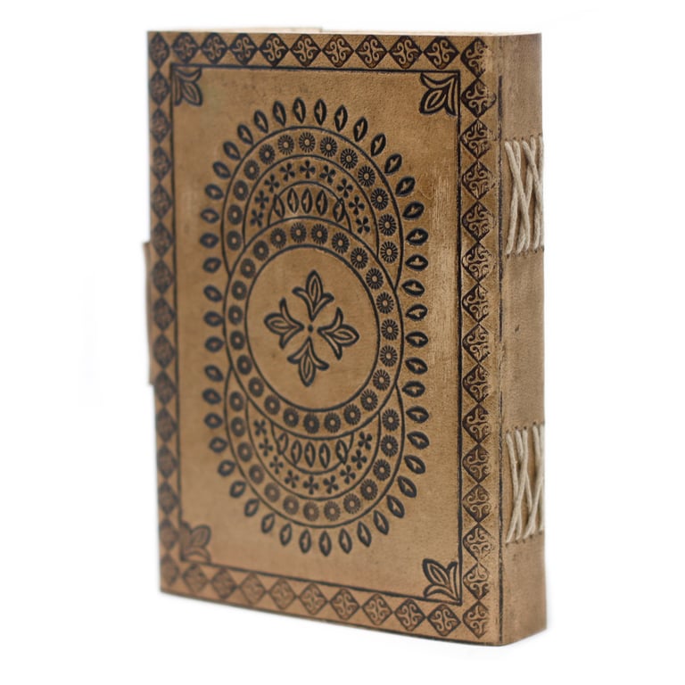 7x5 Leather Blue Mandala Notebook - Premium Quality by Brand/Model