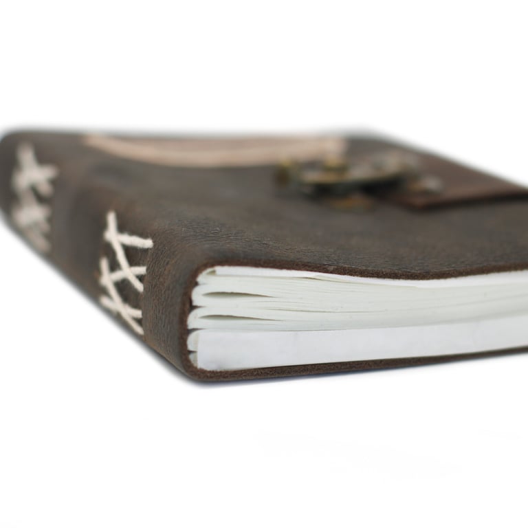 7x5 Leather Black Secure Notebook - Confessions Style (Brand Name)