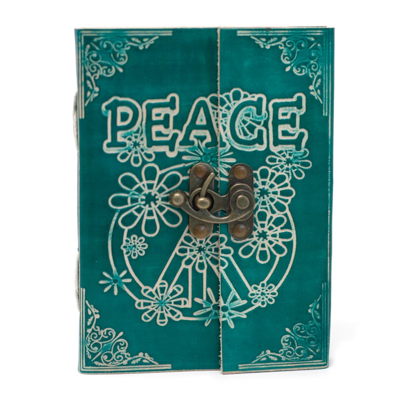7x5 Leather Green Notebook with Lock - Durable & Stylish by Brand/Model
