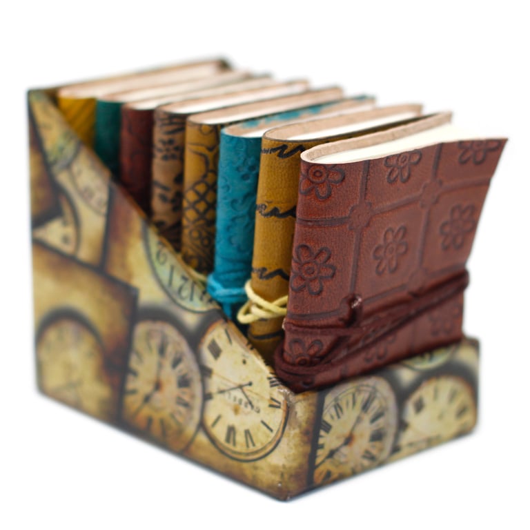 Mini Leather Notebook 4x3 - Assorted Single Piece Travel Journal