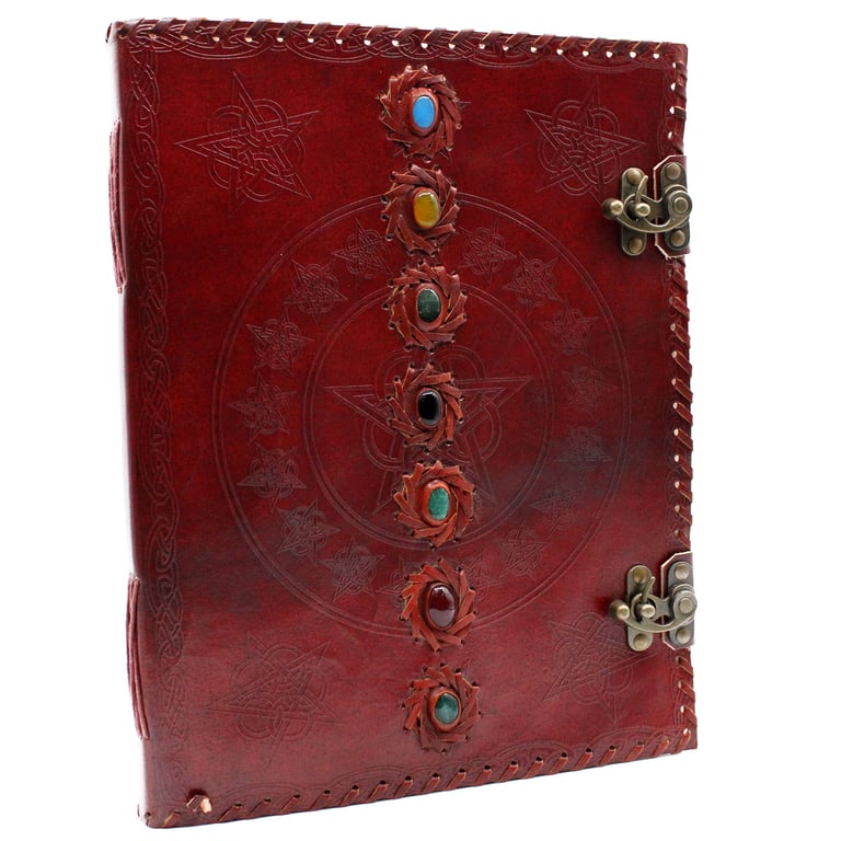 7 Chakra Leather Book (200 pages) - 10x13, Huge from Brand