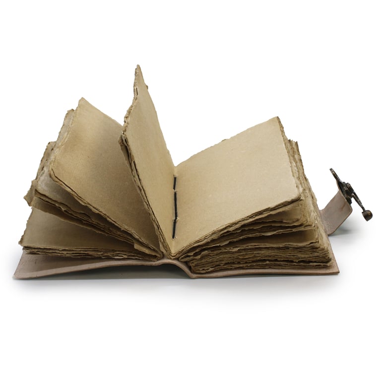 7x5 Leather Deckle-edge Notebook (Bee Kind) - Sustainable, Premium Quality