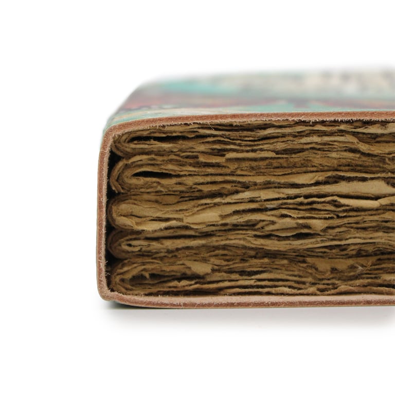 7x5 Leather Deckle-edge Notebook (Bee Kind) - Sustainable, Premium Quality