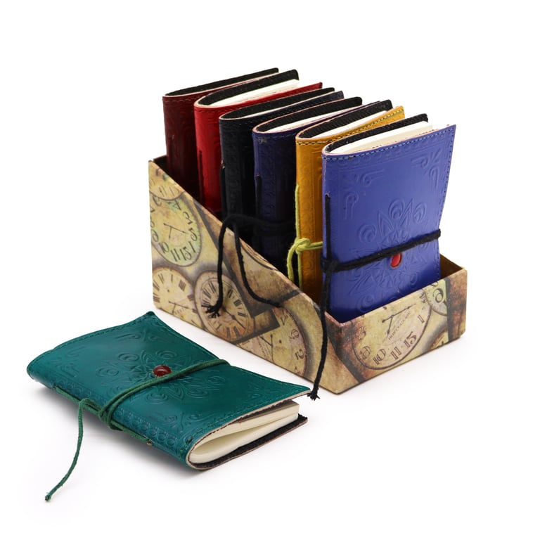 9x13cm Assorted Gemstone Chakra Notebooks - Crystal Meditation Journals for Energy Healing and Spiritual Growth