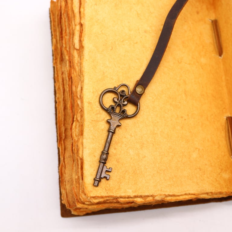 Leather-bound Journal (200 pages, Decle-edged) - 13x18cm Layout