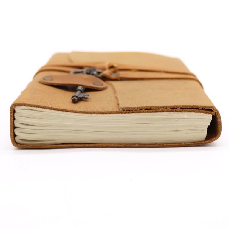 Leather Journal (200 Pages, 13x18cm) - Premium Oiled Tan Leather