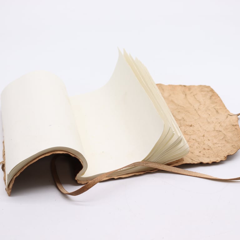 Leather Travel Notebook (96 Pages, 21x15cm) - Natural, Portable Writing Solution