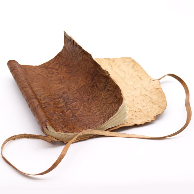 Leather Travel Notebook (96 Pages, 21x15cm) - Natural, Portable Writing Solution