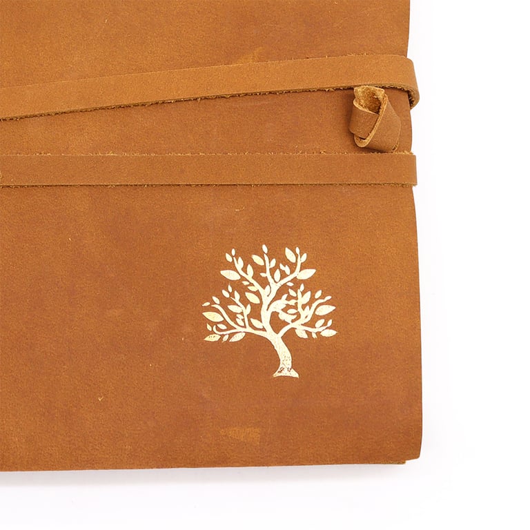 18x23cm Leather Sketchbook (144 Pages) - Golden Tree Brand