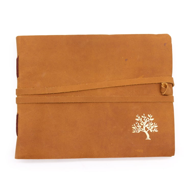 18x23cm Leather Sketchbook (144 Pages) - Golden Tree Brand