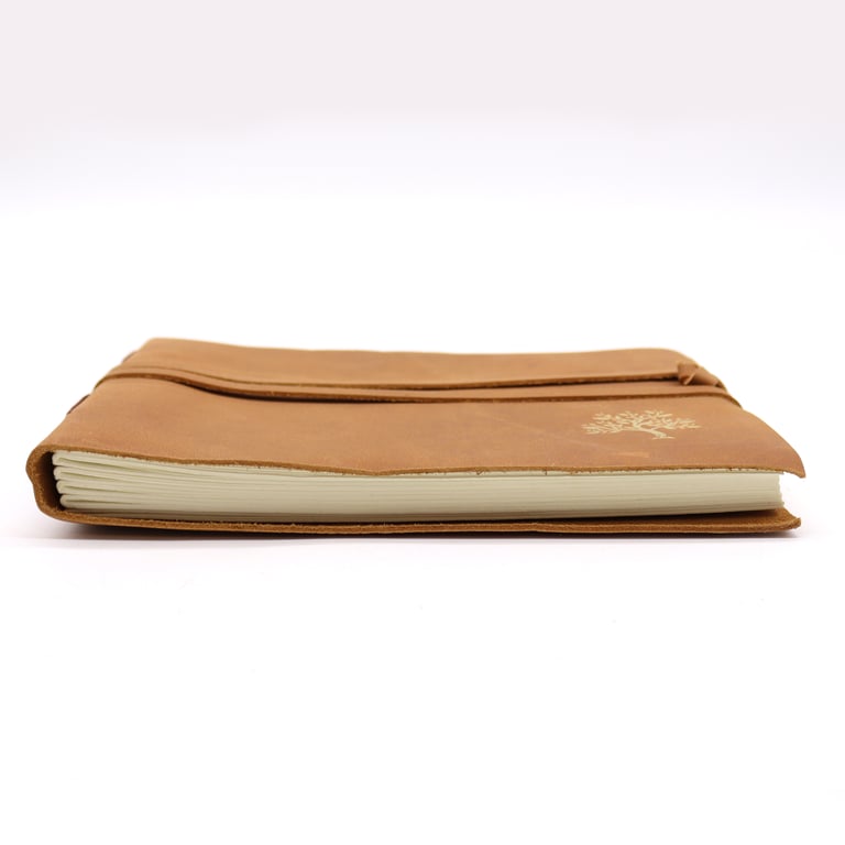 18x23cm Leather Sketchbook (144 Pages) - Golden Tree Brand