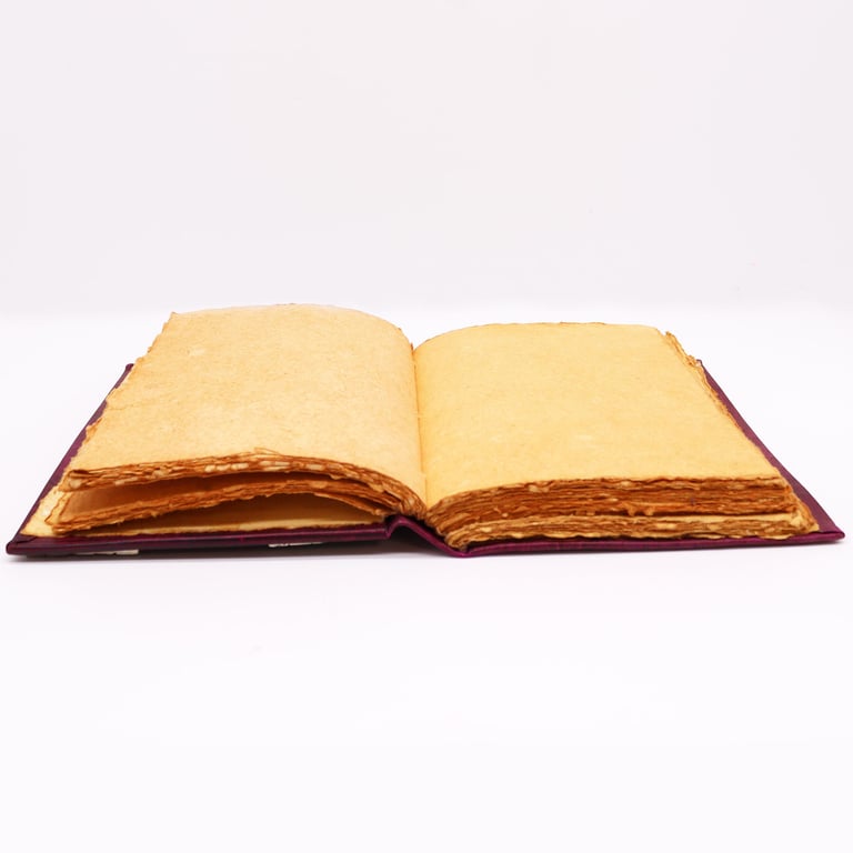 Large Tan Zinc Hamsa Book (200 Pages, 26x18cm) - Heafty Decor Edition