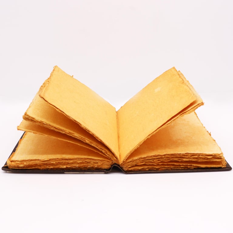 200-Page Decorative Hardcover Book (Zinc Rose Edition) - 26x18cm, Hefty Red Tan Deckle Edges