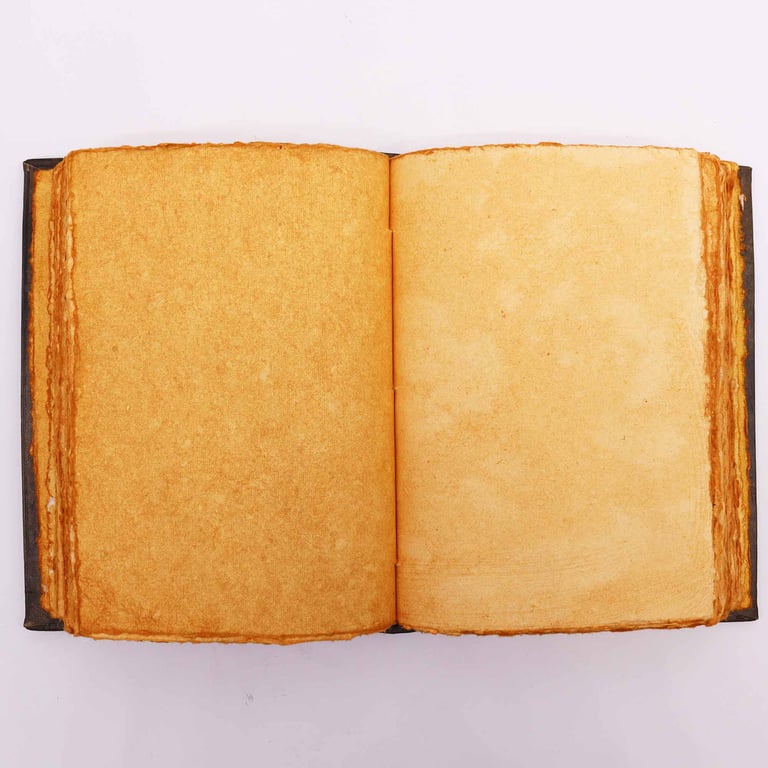 200-Page Decorative Zinc Book (Triple Moon Design) - Heafty Brown Tan Edition, 26x18cm
