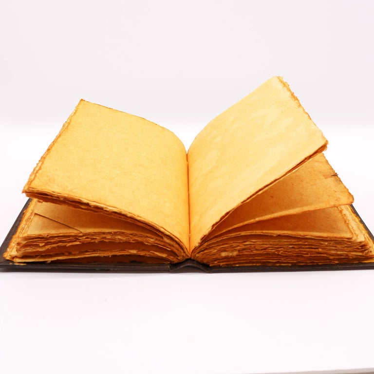 200-Page Decorative Zinc Book (Triple Moon Design) - Heafty Brown Tan Edition, 26x18cm