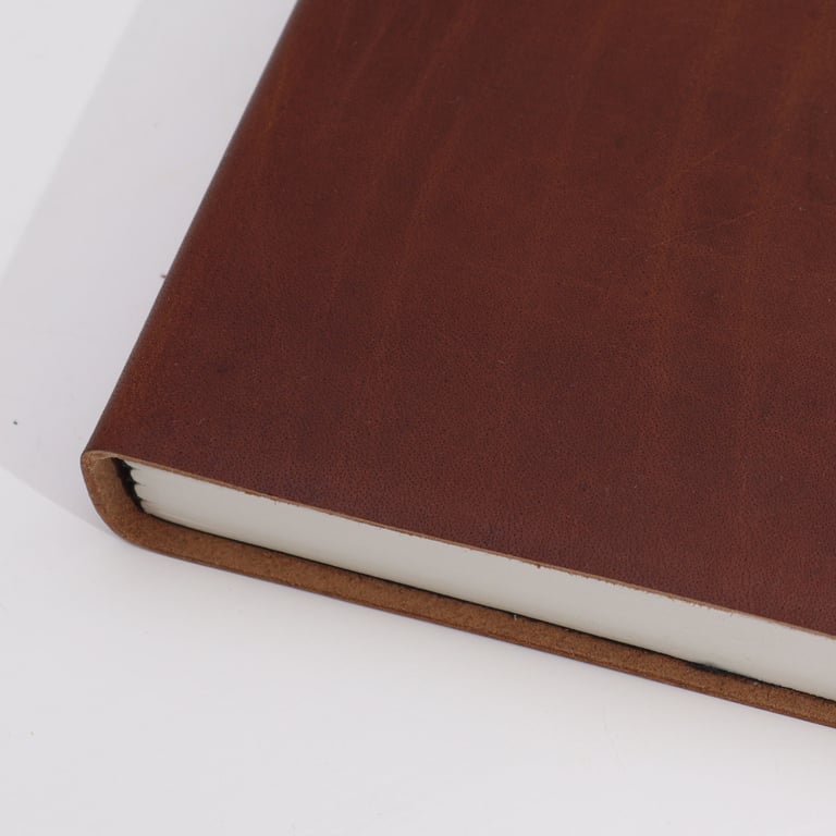100-Page Daily Notebook (20x15cm), Dark Tan Lined Pages - Lrg Brand
