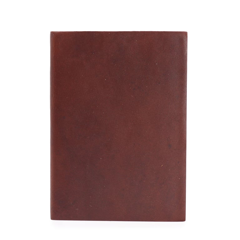 Med Dark Tan Daily Note Book - 100 Lined Pages, 18x13cm Pocket Sized Notebook for Work or Study