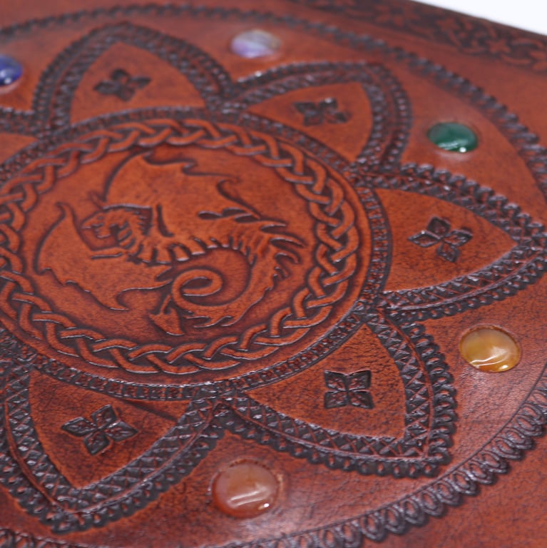 100-Page Large Chakra Stones Dragon Mandala Book - Huge Tomb Format