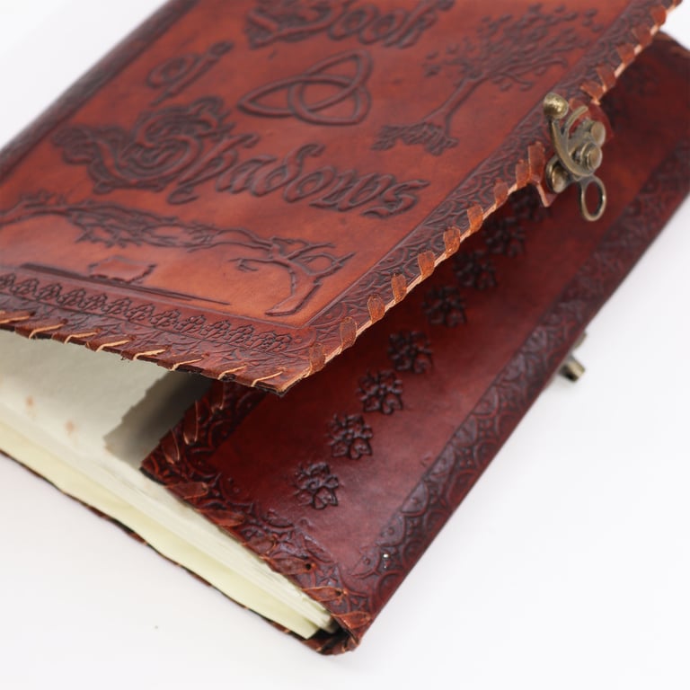 Large Decle-edged Grimoire (200p, 25x18x3cm) - Dark Tan