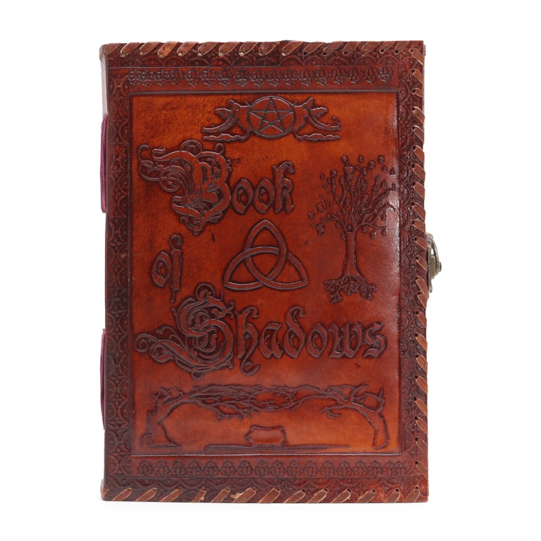 Large Decle-edged Grimoire (200p, 25x18x3cm) - Dark Tan