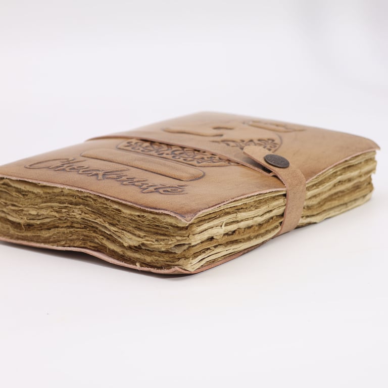 200-page Decle-edged Light Tan Checkmate Book