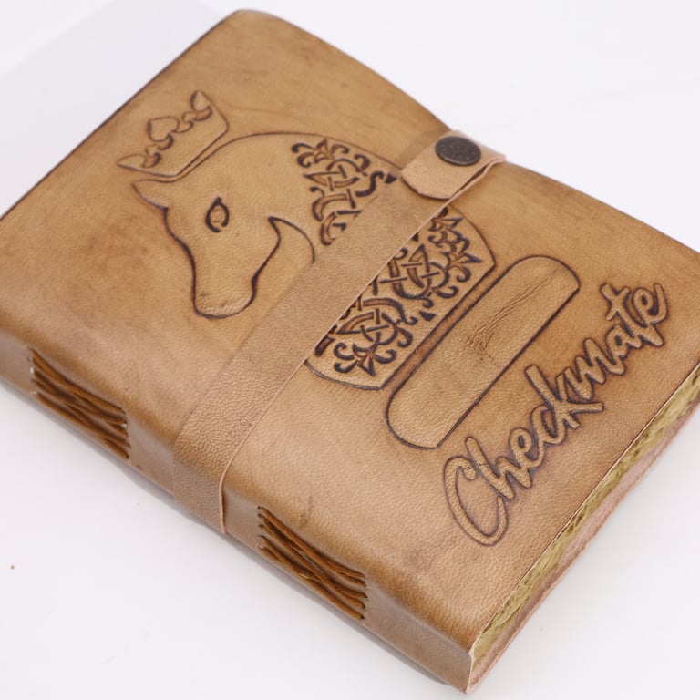 200-page Decle-edged Light Tan Checkmate Book