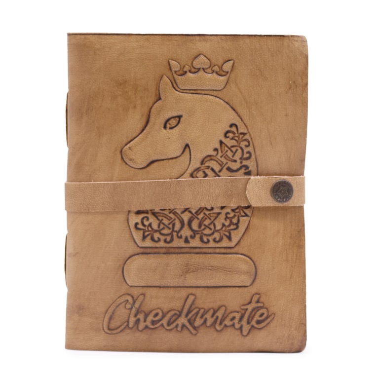 200-page Decle-edged Light Tan Checkmate Book