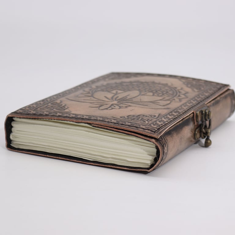Esoteric Antique Grey Notebook (200 pages, Stitched Edge) - Lotus Madala