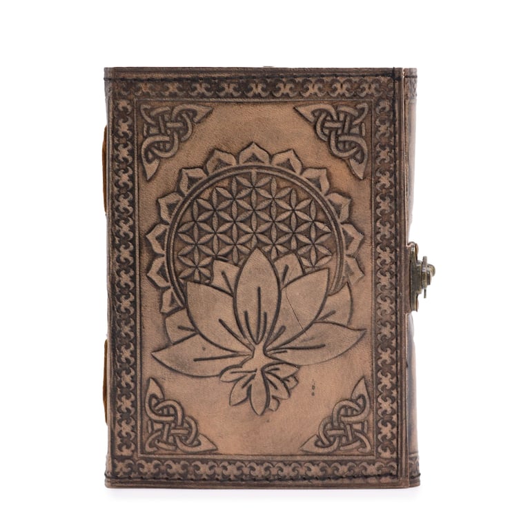 Esoteric Antique Grey Notebook (200 pages, Stitched Edge) - Lotus Madala